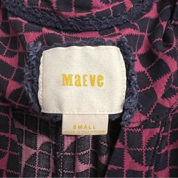 Anthropologie Maeve Karsten Geo Patterned Jumpsuit Harem Jogger Pants Size Small - Picture 2 of 8